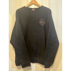 Harley Davidson Mens Wisconsin HD Crew neck Sweatshirt Black Pull Over Size 4XL